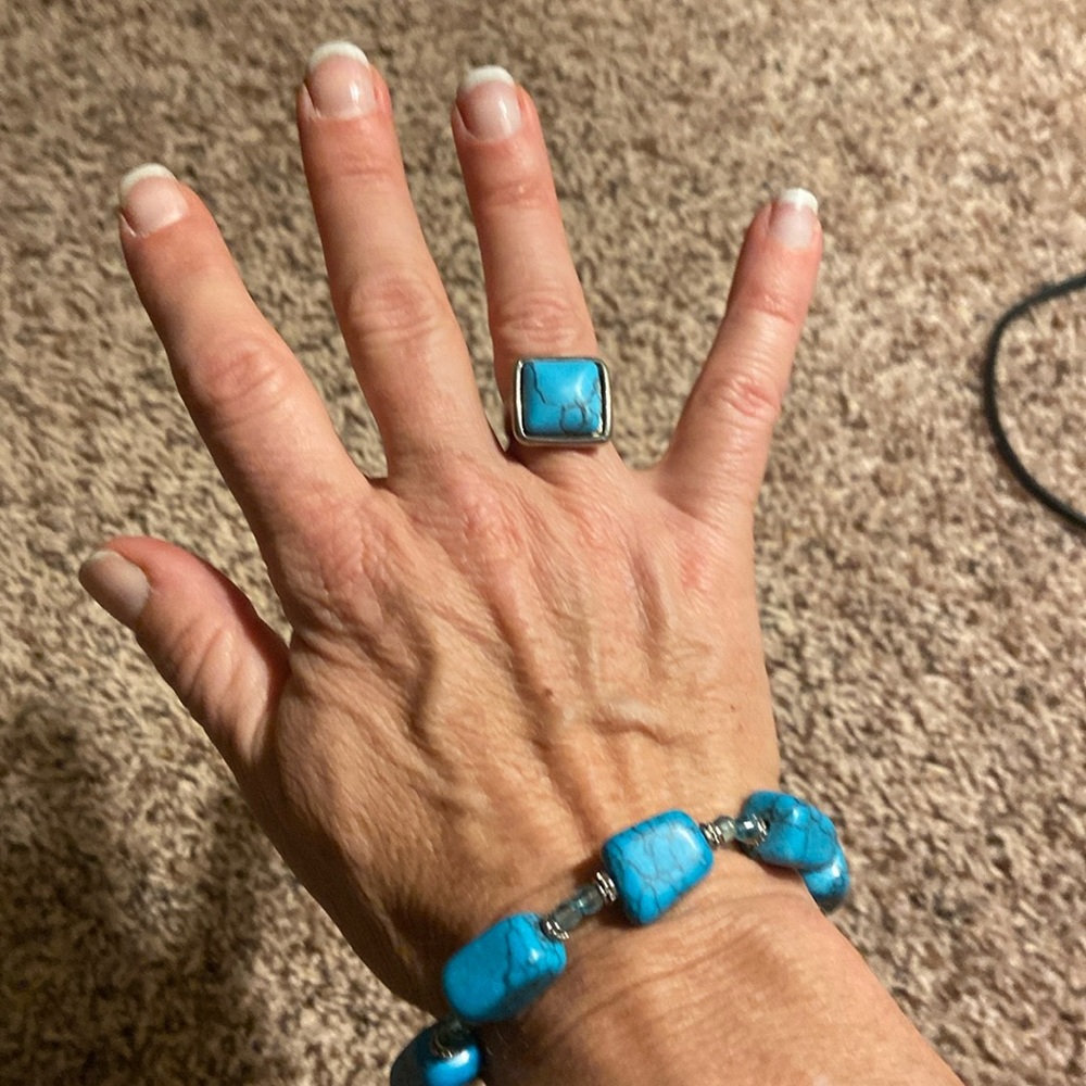 Turquoise ring and bracelet